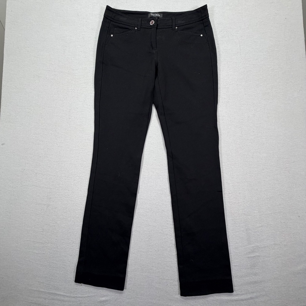White House Black Market Slim‎ Leg Pants Womens 2R Black Stretch Workwear